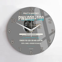 Thumbnail for PW4000-100 design on gray no frame wall clock