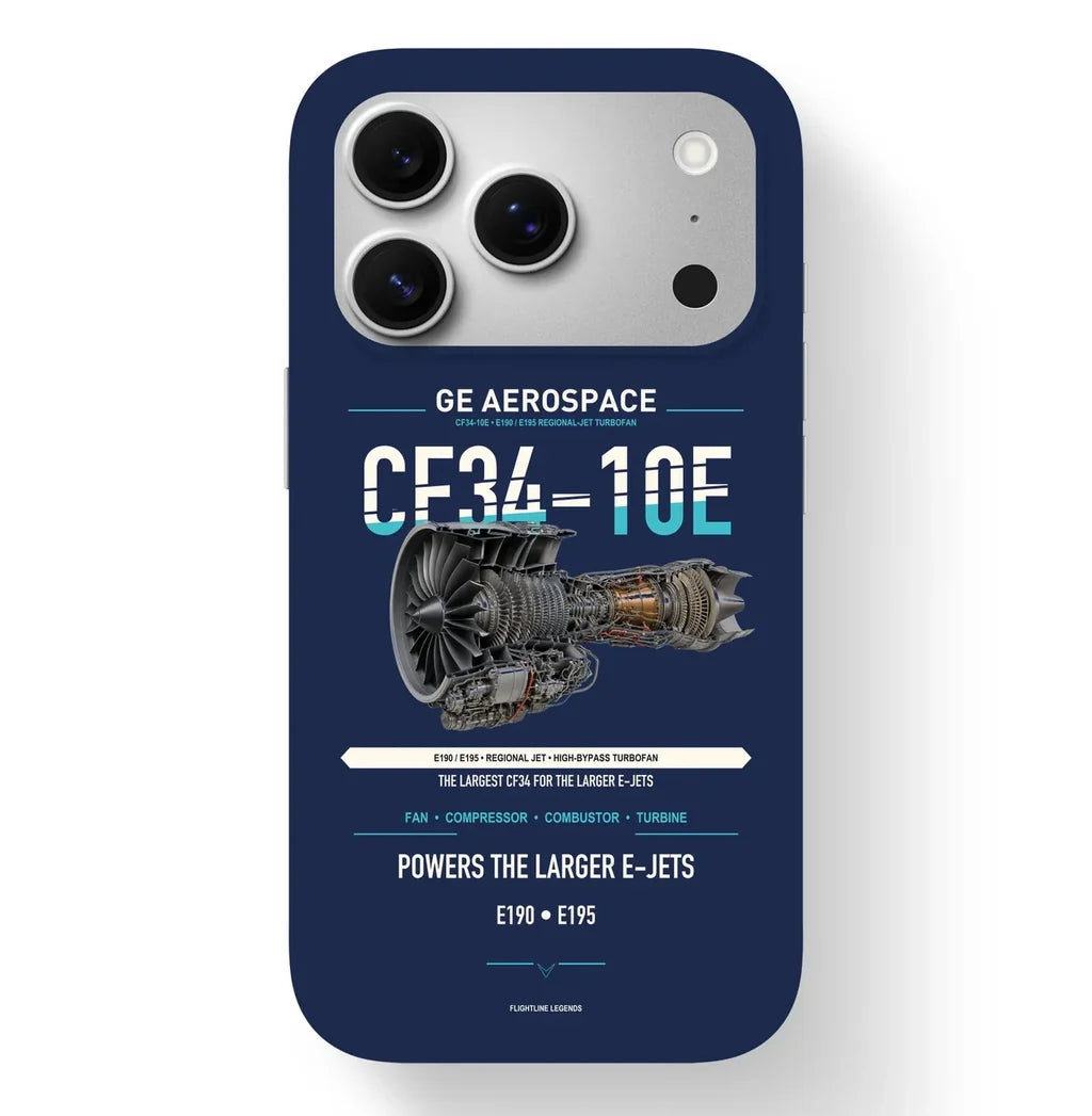 CF34-10E Case design on navy blue iphone case