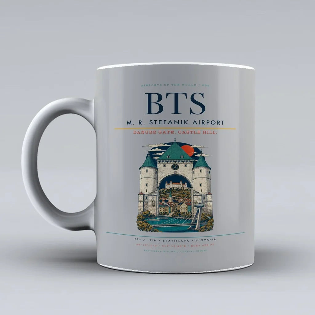 M. R. Stefanik Airport BTS Mug - Light Gray