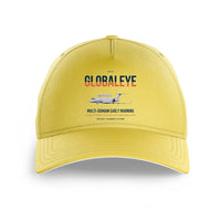 Thumbnail for Saab GlobalEye design on yellow printed hat