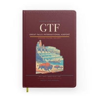 Thumbnail for Great Falls International Airport (GTF) design on dark red notebook