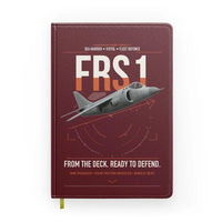 Thumbnail for British Aerospace Sea Harrier FRS.1 design on dark red notebook