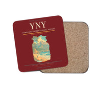 Thumbnail for Yangyang International Airport (YNY) design on dark red 1 piece coaster