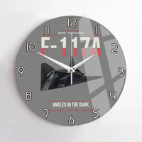 Thumbnail for F-117A Nighthawk design on gray no frame wall clock