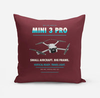 Thumbnail for DJI Mini 3 Pro design on dark red pillow