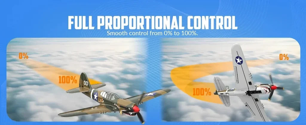 P-40 400mm 4CH RC Fighter RTF (6-Axis Gyro, 1-Key U-Turn) 761-13 - view 13