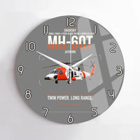 Thumbnail for Sikorsky MH-60T Jayhawk design on gray no frame wall clock