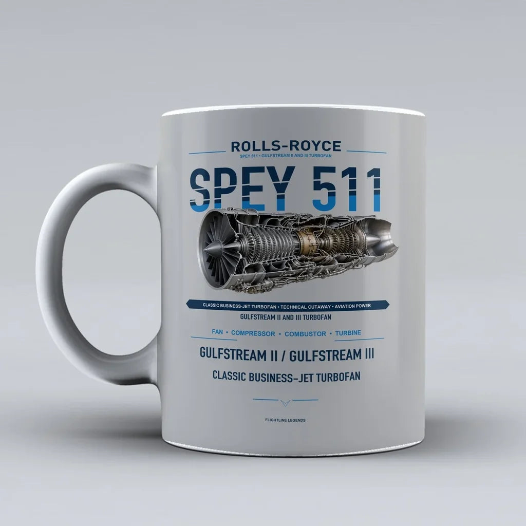 511 Mug design on light gray spey