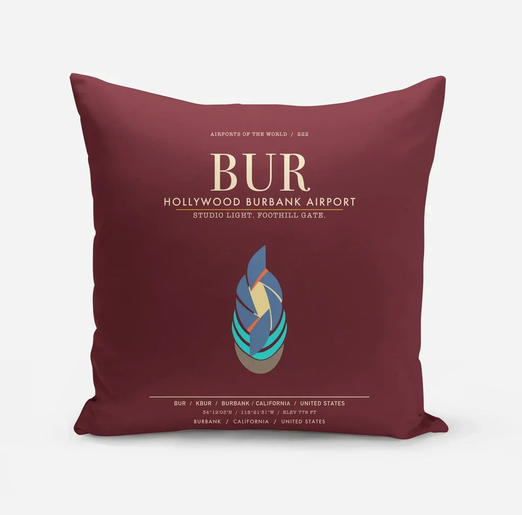 Hollywood Burbank Airport BUR - Dark Red