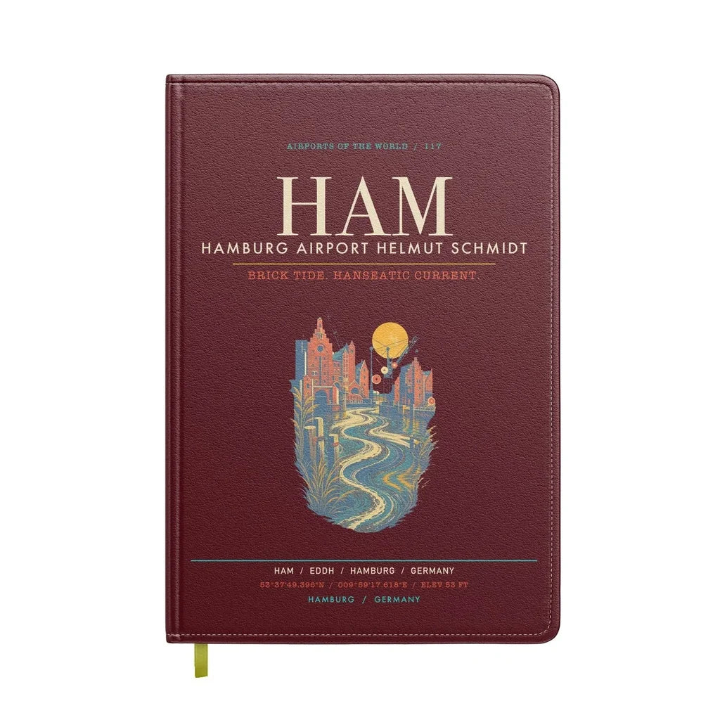Hamburg Airport Helmut Schmidt HAM - Elbe Brick Tide Signal - Dark Red