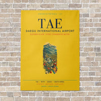Thumbnail for Daegu International Airport TAE vertical canvas print - no frame - yellow background