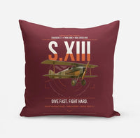 Thumbnail for SPAD S.XIII C.1 design on dark red pillow
