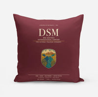 Thumbnail for Des Moines International Airport (DSM) design on dark red pillow