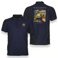 Thumbnail for VINTAGE G4184 - The Galley Breakfast - Double-Side Polo T-Shirt design on navyblue