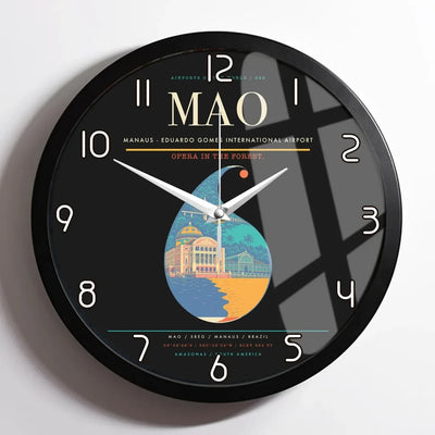 Manaus - Eduardo Gomes International Airport MAO Wall-Clock Framed - Black