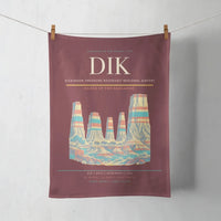 Thumbnail for Dickinson Theodore Roosevelt Regional Airport (DIK) design on dark red towel