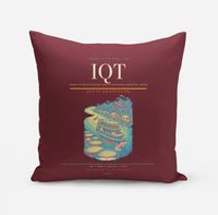 Thumbnail for Coronel FAP Francisco Secada Vignetta International Airport (IQT) design on dark red pillow