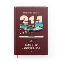 Thumbnail for Boeing 314 Clipper design on dark red notebook