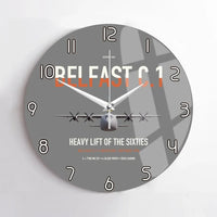 Thumbnail for Short Belfast C.1 design on gray no frame wall clock