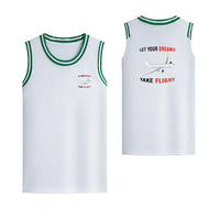 Thumbnail for Let Your Dreams Take Flight Designed Basketball Style Sports Tank Tops - view 12