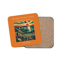 Thumbnail for The Ridge Soaring Sunset - Designed Coasters design on orange 1-piece