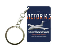 Thumbnail for Handley Page Victor K.2 design on navy blue designed key chain, double-side print