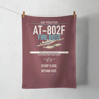 Thumbnail for Air Tractor AT-802F Fire Boss design on dark red towel