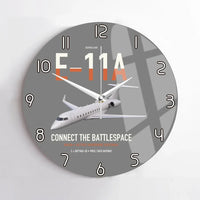 Thumbnail for E-11A BACN design on gray no frame wall clock