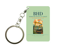 Thumbnail for George Best Belfast City Airport (BHD) design on light green key chain
