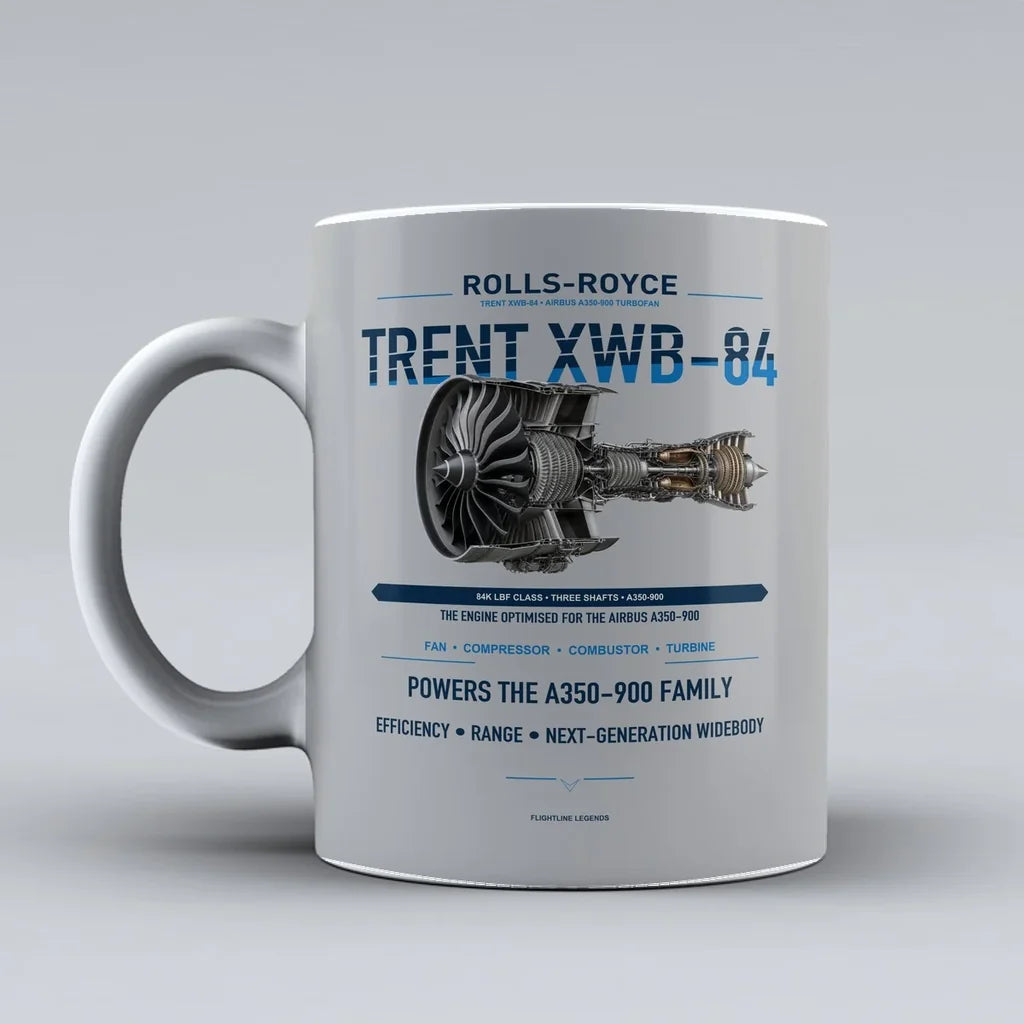 XWB-84 Mug design on light gray trent