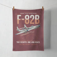 Thumbnail for F-82B Twin Mustang design on dark red towel