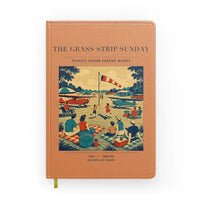 Thumbnail for VINTAGE G4241 - The Grass Strip Sunday - Designed Notebooks design on orange