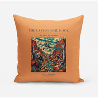 Thumbnail for VINTAGE G4285 - The Canyon Mail Hook - Designed Pillows design on orange