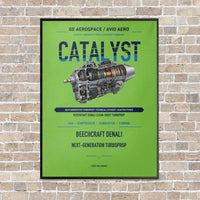 Thumbnail for CATALYST vertical canvas print - framed - light green background