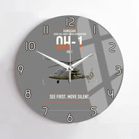 Thumbnail for Kawasaki OH-1 design on gray no frame wall clock