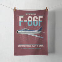 Thumbnail for F-86F Sabre design on dark red towel