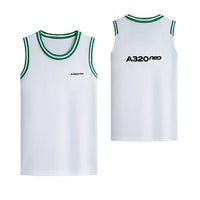 Thumbnail for A320neo & Text Designed Basketball Style Sports Tank Tops - view 12