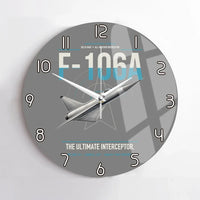 Thumbnail for F-106A Delta Dart design on gray no frame wall clock