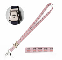 Thumbnail for Air Traffic Controller seat belt lanyard - pink