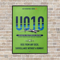 Thumbnail for Airbus U010 Aliaca VTOL vertical canvas print - framed - light green background