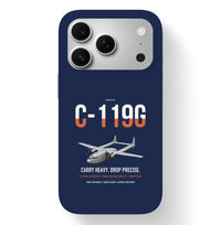 Thumbnail for C-119G Flying Boxcar design on navy blue magsafe iphone case, for iPhone 17 Pro