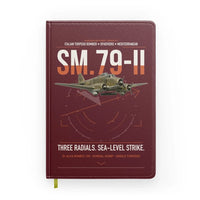 Thumbnail for Savoia-Marchetti SM.79-II Sparviero design on dark red notebook