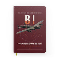 Thumbnail for Avro Lancaster B I design on dark red notebook