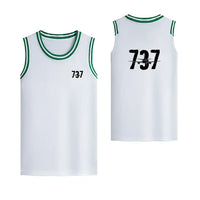 Thumbnail for Boeing 737 Designed Designed Basketball Style Sports Tank Tops - view 12