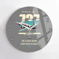 Thumbnail for Boeing 737-300 Classic design on gray no frame wall clock