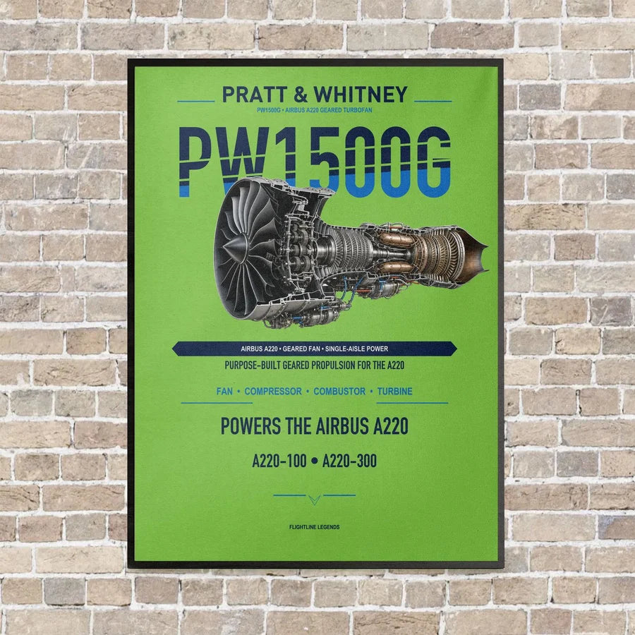 PW1500G vertical canvas print - framed - light green background
