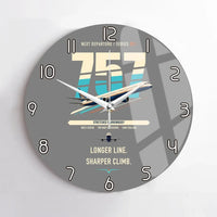 Thumbnail for Boeing 757-300 design on gray no frame wall clock