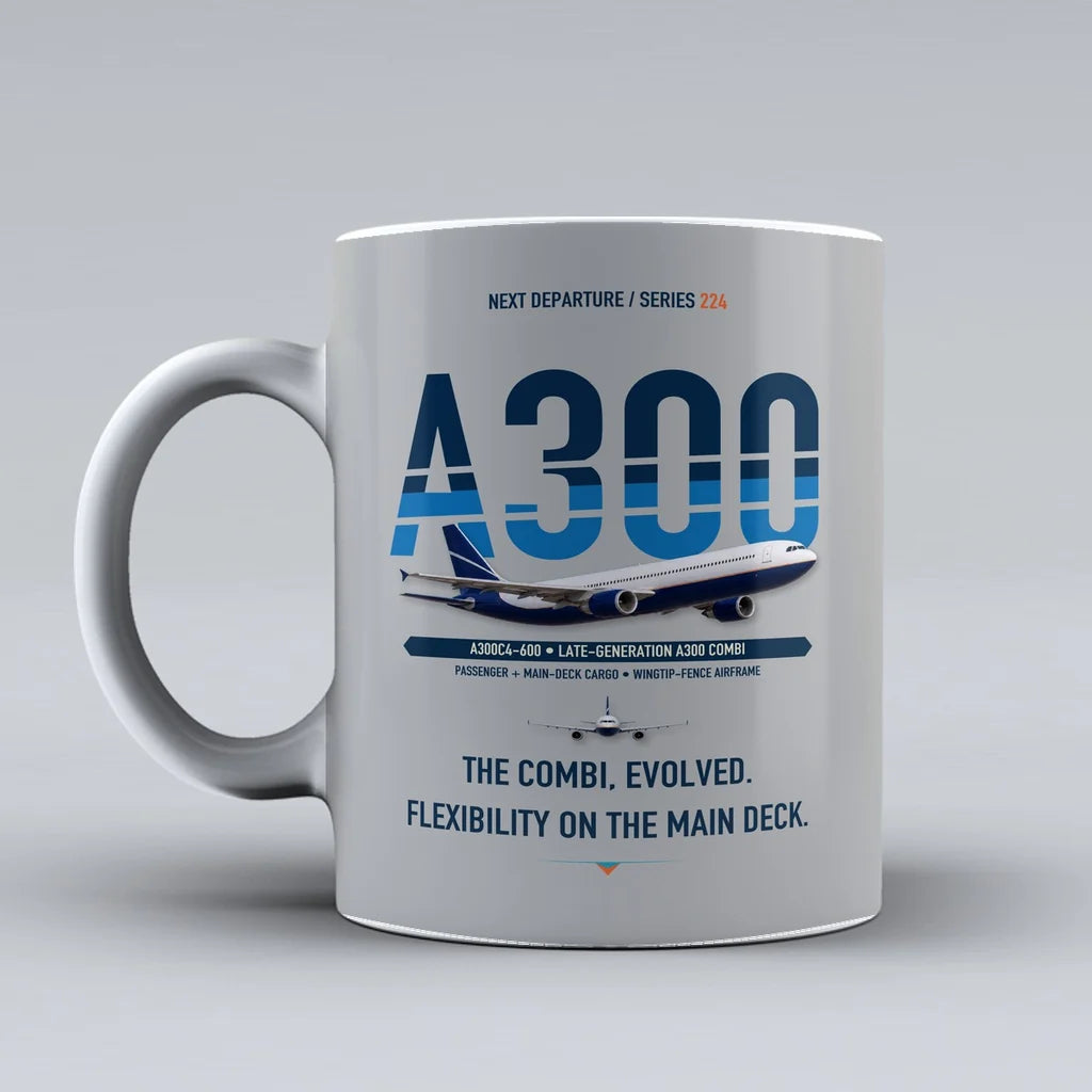 A300C4-600 Mug design on light gray airbus