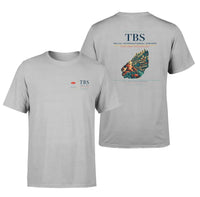 Thumbnail for Tbilisi International Airport (TBS) design printed on light gray double-side t-shirt