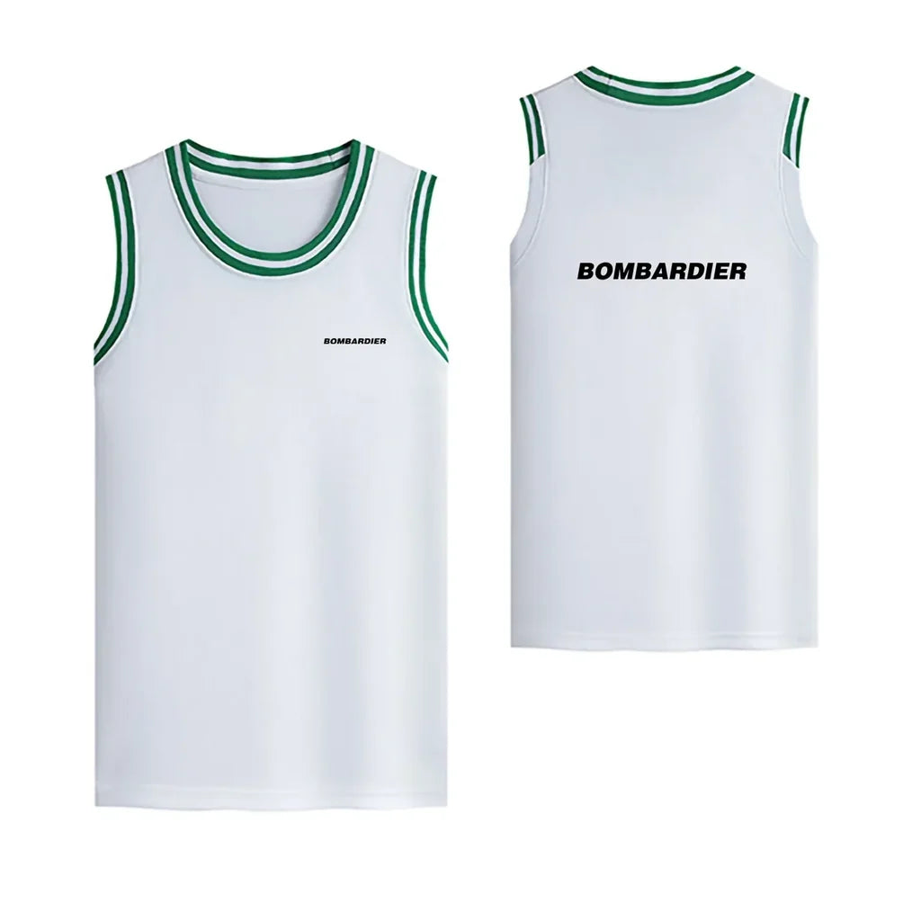 Bombardier & Text Designed Basketball Style Sports Tank Tops - view 12